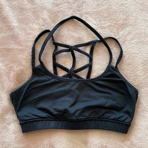 3 for $30 Black strappy sports bra